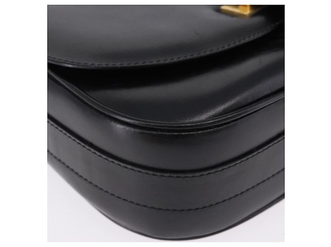 Céline Borsa a tracolla CELINE in pelle nera e oro, autentica, codice 193055 - vista 12