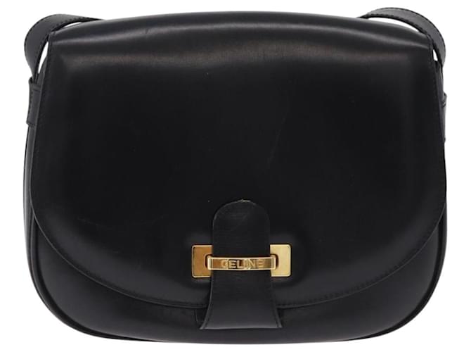 Céline Borsa a tracolla CELINE in pelle nera e oro, autentica, codice 193055 - vista 2
