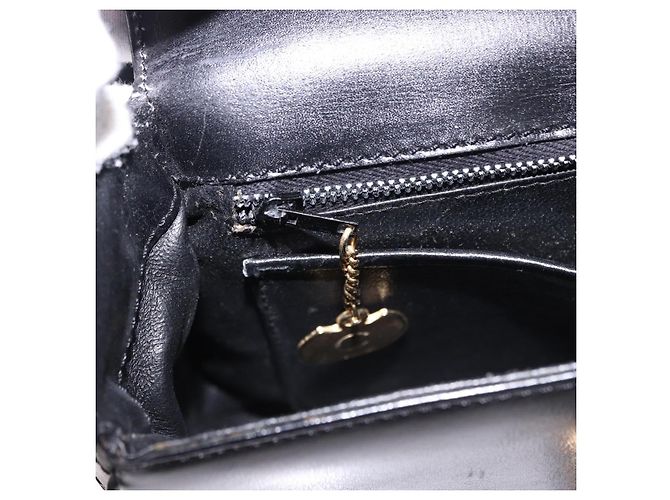 Céline Borsa a tracolla CELINE in pelle nera e oro, autentica, codice 193055 - vista 22