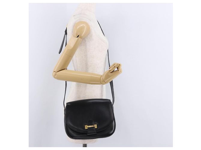 Céline Borsa a tracolla CELINE in pelle nera e oro, autentica, codice 193055 - vista 25