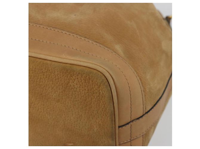 Céline Borsa a tracolla CELINE in pelle beige e oro, autentica 194005 - vista 10