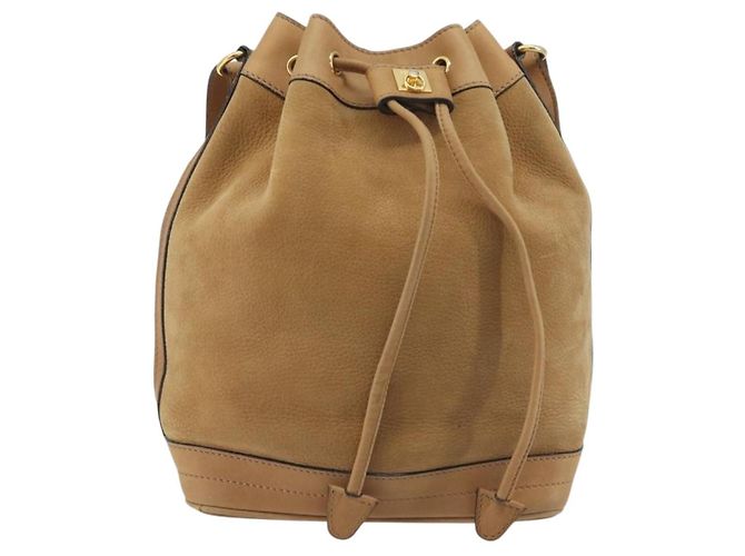 Céline Borsa a tracolla CELINE in pelle beige e oro, autentica 194005 - vista 2