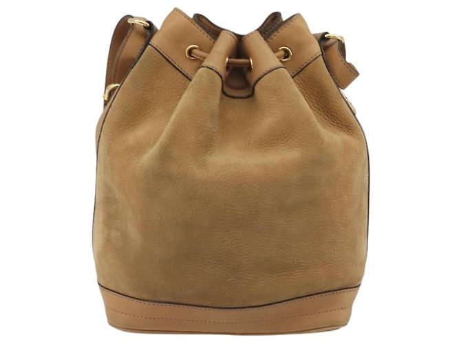 Céline Borsa a tracolla CELINE in pelle beige e oro, autentica 194005 - vista 3