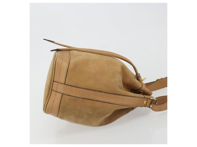 Céline Borsa a tracolla CELINE in pelle beige e oro, autentica 194005 - vista 4