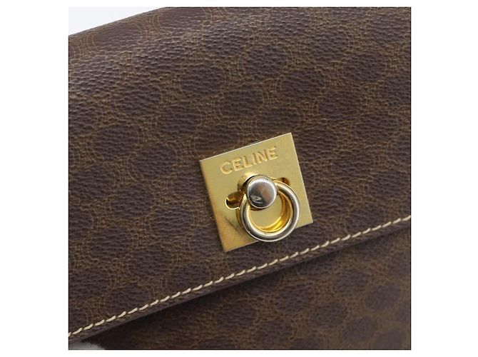 Céline Borsa a tracolla CELINE Macadam in PVC e pelle, marrone e oro, codice articolo ep15326 - vista 14
