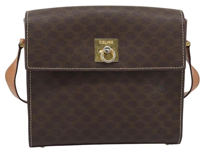 Céline Borsa a tracolla CELINE Macadam in PVC e pelle, marrone e oro, codice articolo ep15326 - vista 2