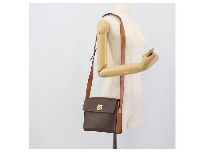 Céline Borsa a tracolla CELINE Macadam in PVC e pelle, marrone e oro, codice articolo ep15326 - vista 23