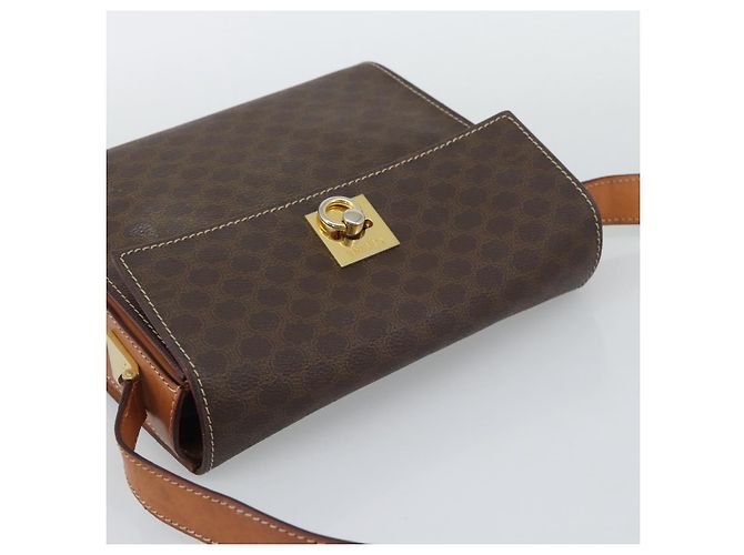 Céline Borsa a tracolla CELINE Macadam in PVC e pelle, marrone e oro, codice articolo ep15326 - vista 6