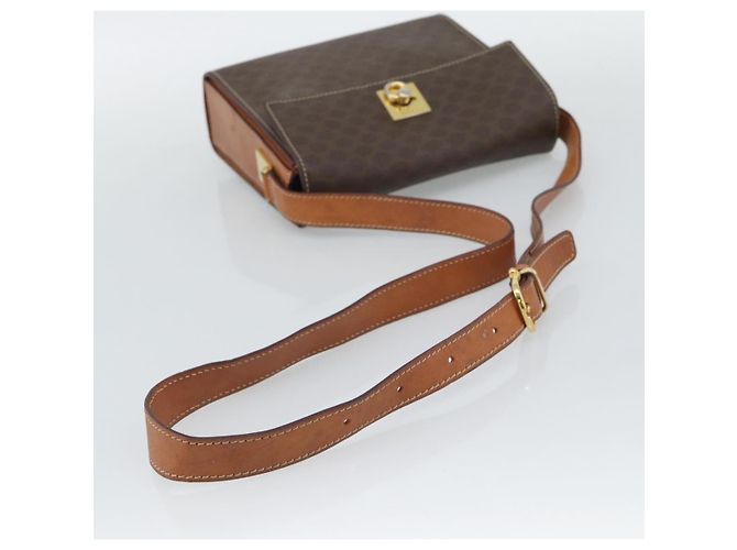 Céline Borsa a tracolla CELINE Macadam in PVC e pelle, marrone e oro, codice articolo ep15326 - vista 7
