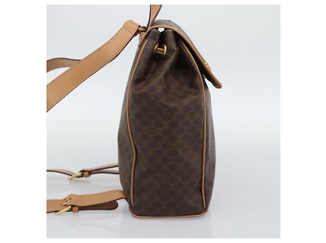 Céline Zaino CELINE Macadam in PVC e pelle, marrone e oro, autentico 192796A - vista 4