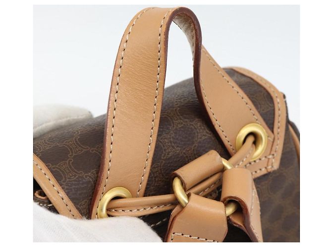 Céline Zaino CELINE Macadam in PVC e pelle, marrone e oro, autentico 192796A - vista 7