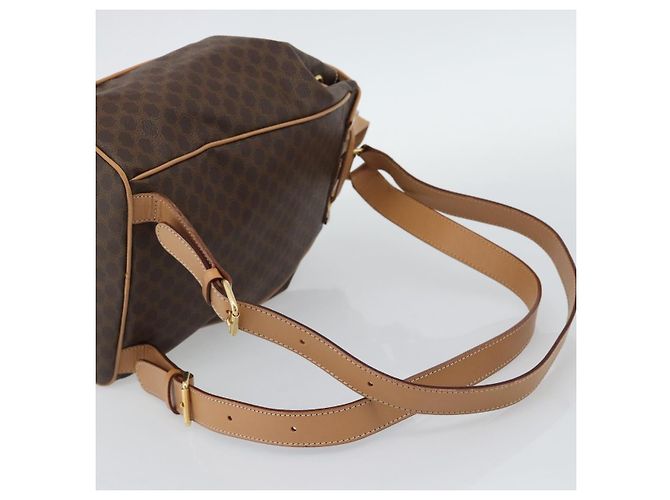 Céline Zaino CELINE Macadam in PVC e pelle, marrone e oro, autentico 192796A - vista 9