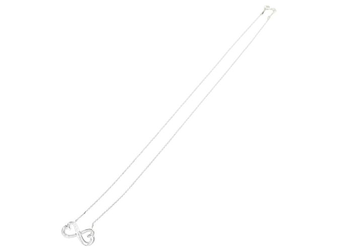 Tiffany & Co Collana con doppio cuore a sfregamento TIFFANY&Co. in argento 925, autenticazione am12119M - vista 8