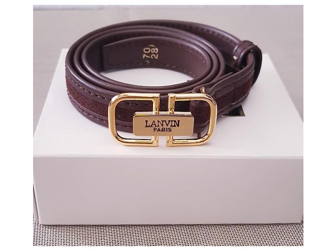 Lanvin Leder- und Wildledergürtel Braun - Ansicht 4