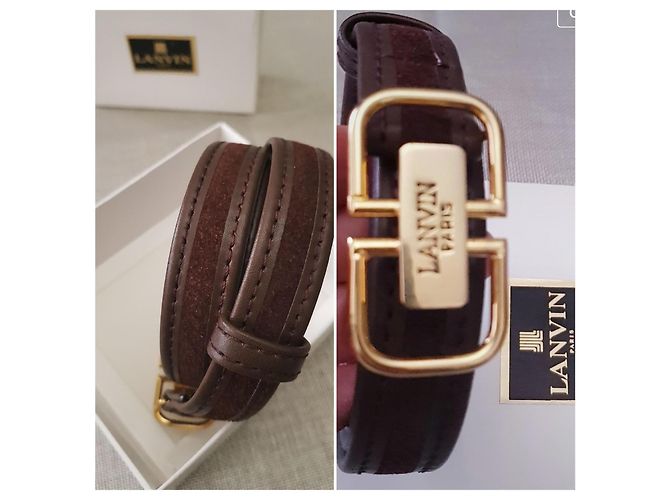 Lanvin Leder- und Wildledergürtel Braun - Ansicht 5