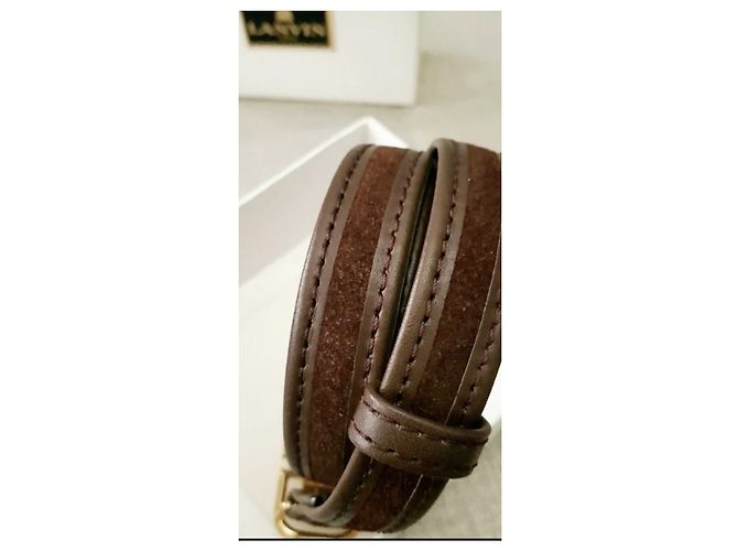 Lanvin Leder- und Wildledergürtel Braun - Ansicht 7
