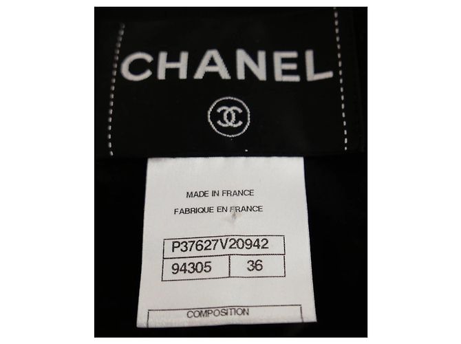 Chanel Resort 2010 Vestido abrigo de crepe de seda negro - vista 9