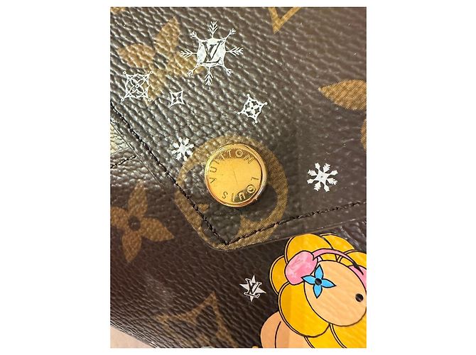 Petite Malle Louis Vuitton Kirigami Pochette Monogram Canvas Limited Edition Petula Braun Weiß Golden Monogramm - Ansicht 3