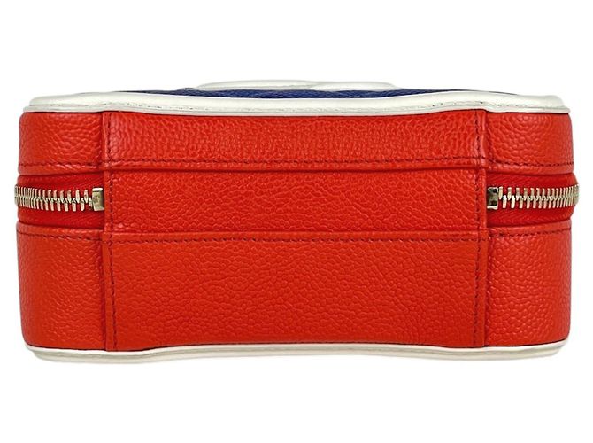 Borsa Vanity Chanel Matelassé Bianco Rosso Blu - vista 5