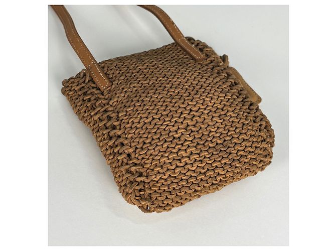 Borsa a tracolla Chanel in pelle marrone - vista 2