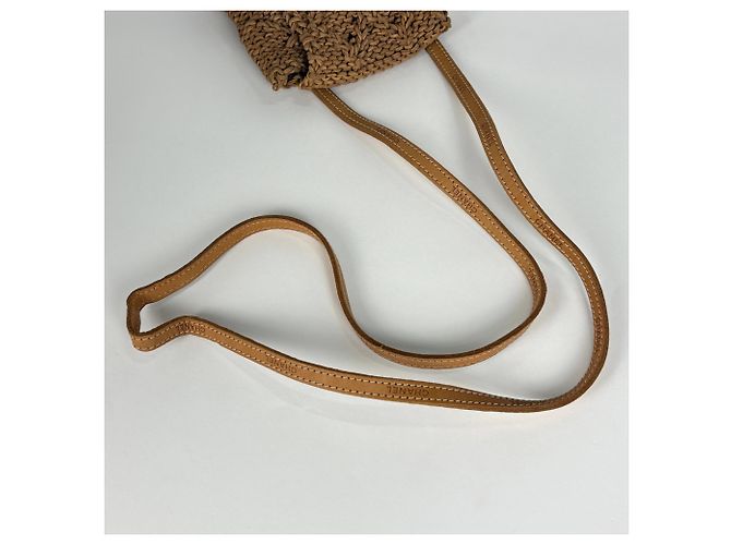 Borsa a tracolla Chanel in pelle marrone - vista 7