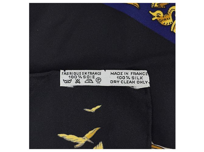 Hermès Foulard Hermes Carre 90 L'ATLANTIDE Nero Multicolore - vista 2