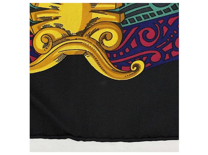 Hermès Foulard Hermes Carre 90 L'ATLANTIDE Nero Multicolore - vista 4