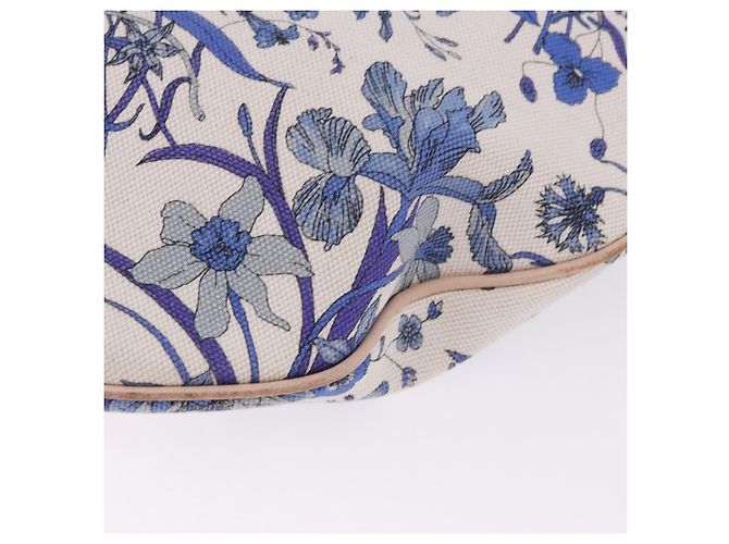 Borsa a tracolla GUCCI Flora Horsebit Canvas Beige Gold 170014 Auth 198680M D'oro - vista 15