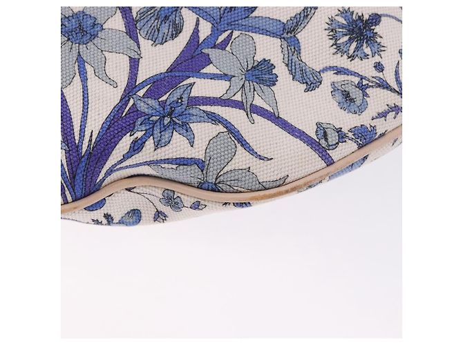 Borsa a tracolla GUCCI Flora Horsebit Canvas Beige Gold 170014 Auth 198680M D'oro - vista 17