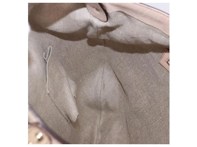 Borsa a tracolla GUCCI Flora Horsebit Canvas Beige Gold 170014 Auth 198680M D'oro - vista 21