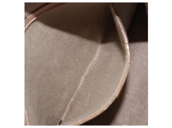Borsa a tracolla GUCCI Flora Horsebit Canvas Beige Gold 170014 Auth 198680M D'oro - vista 24