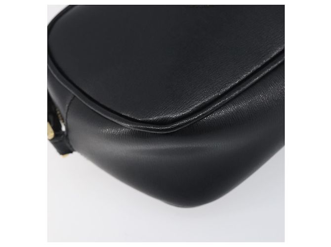 Borsa a tracolla Salvatore Ferragamo Gancini in pelle nera e oro Auth BA15079A - vista 14