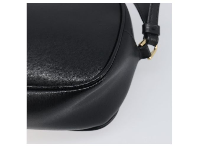 Borsa a tracolla Salvatore Ferragamo Gancini in pelle nera e oro Auth BA15079A - vista 15