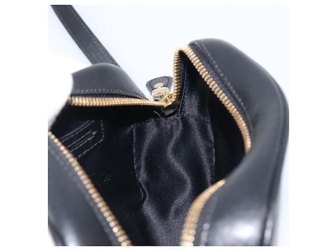 Borsa a tracolla Salvatore Ferragamo Gancini in pelle nera e oro Auth BA15079A - vista 18