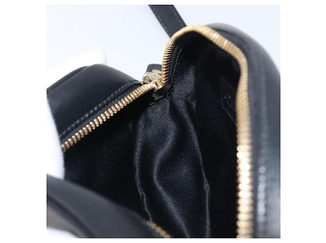 Borsa a tracolla Salvatore Ferragamo Gancini in pelle nera e oro Auth BA15079A - vista 19