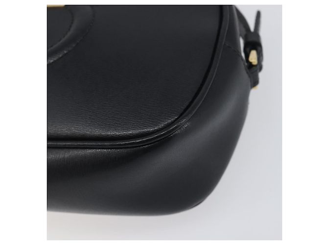 Borsa a tracolla Salvatore Ferragamo Gancini in pelle nera e oro Auth BA15079A - vista 9