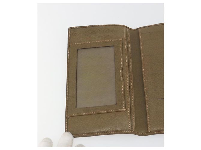 Portefeuille long GUCCI GG Supreme Web Sherry Line PVC Beige Gold Auth 196939 Doré - vue 19