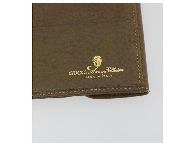 Portefeuille long GUCCI GG Supreme Web Sherry Line PVC Beige Gold Auth 196939 Doré - vue 20