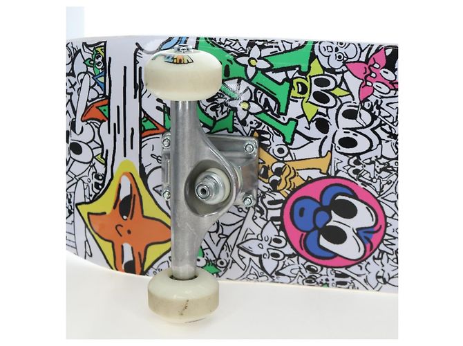 LOUIS VUITTON Monogram Comics Skateboard Maple Wood GI0884 LV Auth ar14157SAM Blanc Bleu Multicolore - vue 10