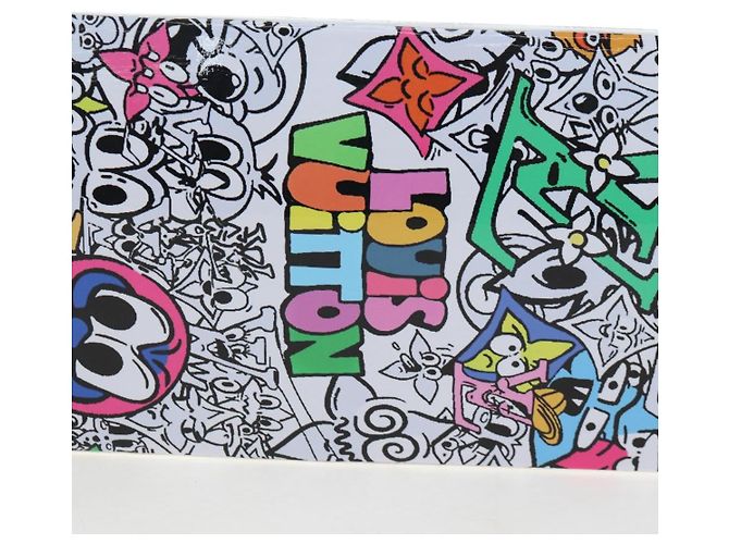 LOUIS VUITTON Monogram Comics Skateboard Maple Wood GI0884 LV Auth ar14157SAM Blanc Bleu Multicolore - vue 11