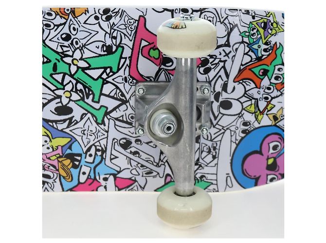 LOUIS VUITTON Monogram Comics Skateboard Maple Wood GI0884 LV Auth ar14157SAM Blanc Bleu Multicolore - vue 12