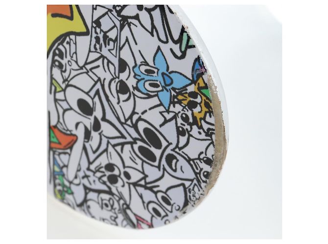 LOUIS VUITTON Monogram Comics Skateboard Maple Wood GI0884 LV Auth ar14157SAM Blanc Bleu Multicolore - vue 16