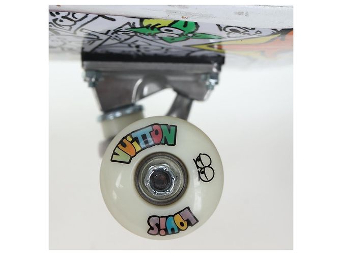 LOUIS VUITTON Monogram Comics Skateboard Maple Wood GI0884 LV Auth ar14157SAM Blanc Bleu Multicolore - vue 18