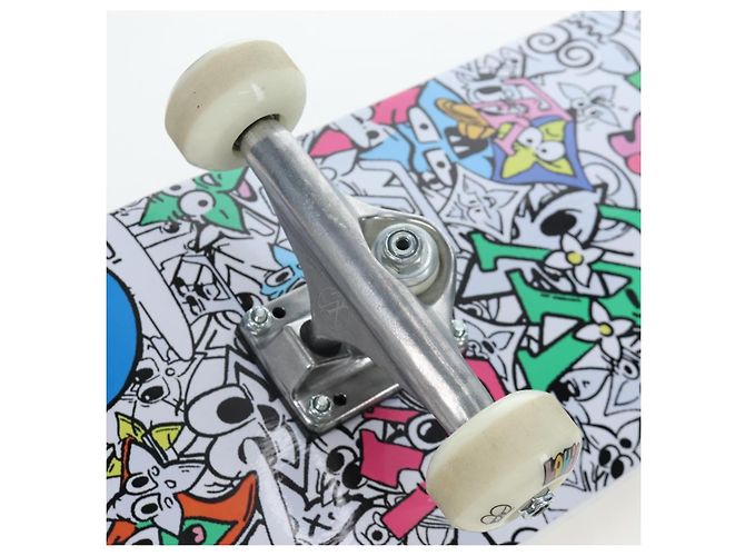 LOUIS VUITTON Monogram Comics Skateboard Maple Wood GI0884 LV Auth ar14157SAM Blanc Bleu Multicolore - vue 24