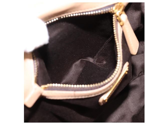 Borsa a mano Miu Miu Matelassé in pelle 2way Beige Gold Auth 196973V D'oro - vista 23