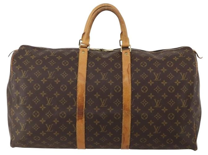 LOUIS VUITTON Monogram Keepall 55 Boston Bag M41424 LV Auth 196394 Monogramm - Ansicht 13