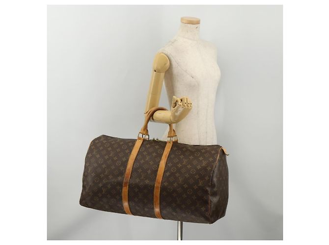 LOUIS VUITTON Monogram Keepall 55 Boston Bag M41424 LV Auth 196394 Monogramm - Ansicht 22