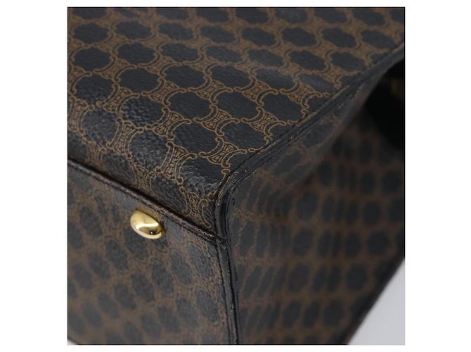 Céline Borsa a mano CELINE Macadam Canvas PVC Leather Black Gold Auth 197786A Nero D'oro - vista 16