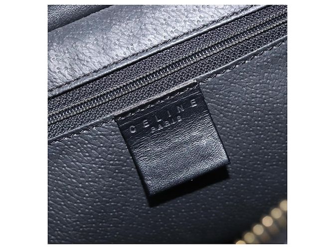 Céline Borsa a mano CELINE Macadam Canvas PVC Leather Black Gold Auth 197786A Nero D'oro - vista 18