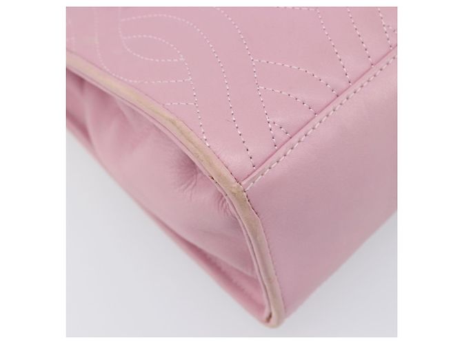 Borsa a mano FENDI in pelle rosa tono oro Auth ep15666A - vista 15